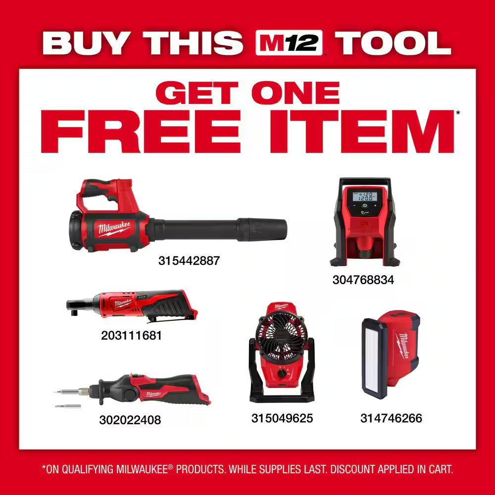 M12 FUEL SURGE 12V Lithium-Ion Brushless Cordless 1/4 In. Hex Impact Driver Compact Kit W/Two 2.0Ah Batteries, Bag