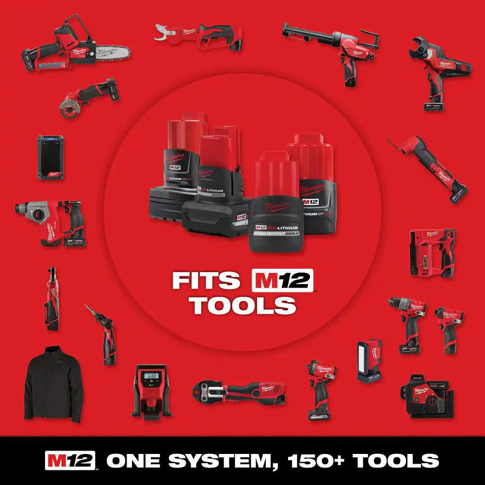 M12 FUEL SURGE 12V Lithium-Ion Brushless Cordless 1/4 In. Hex Impact Driver Compact Kit W/Two 2.0Ah Batteries, Bag