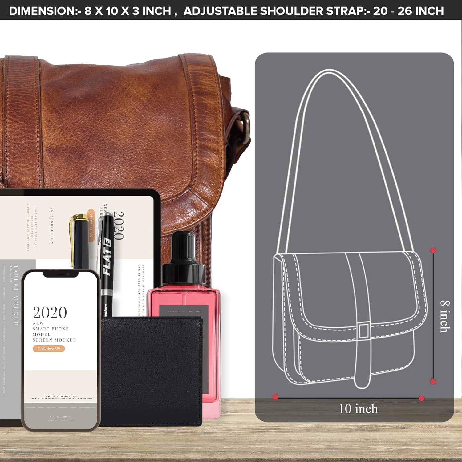 Real Leather Crossbody Bags for Women - Slim Wallet & Cross over Purse Shoulder Bag Women'S Handbags Sling Christmas Gift Tan