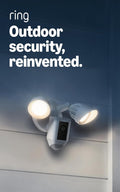 Floodlight Cam Wired plus (Newest Model), Outdoor Home or Business Security with Motion-Activated 1080P HD Video and Floodlights, White